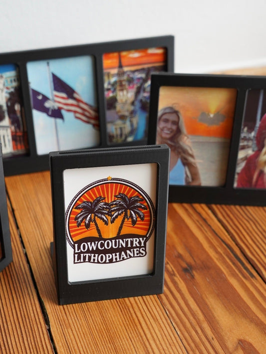 Polaroid picture frames in single, double and triple styles with custom photos